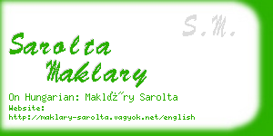 sarolta maklary business card